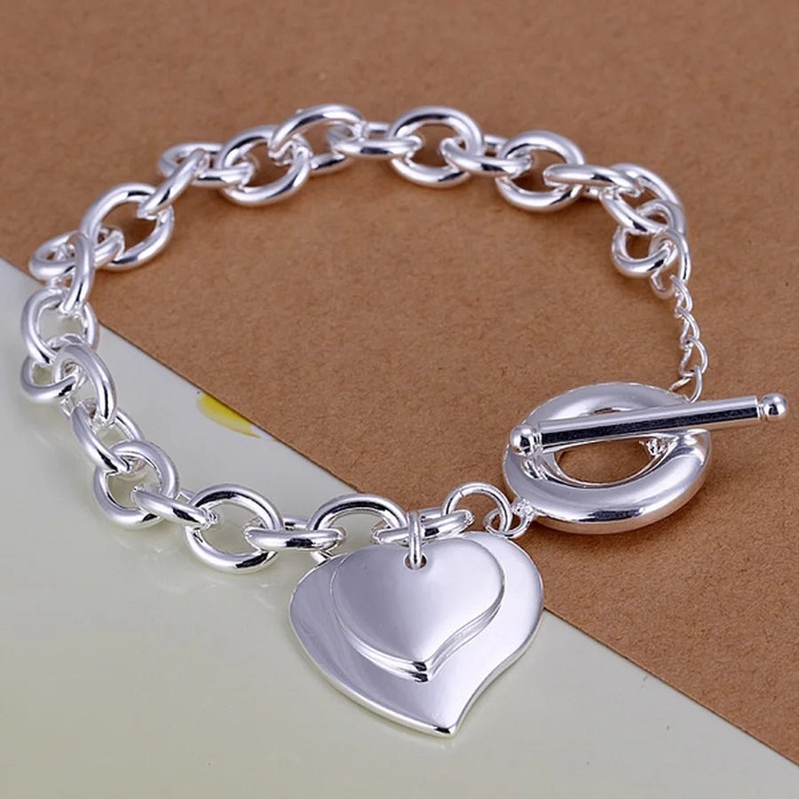 Sterling Silver Square Chain Bracelet Unisex Gift - Smarsty