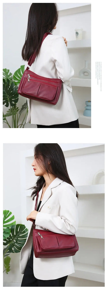 Korean Handbag Designer Leather Crossbody Bag for Women - Smarsty