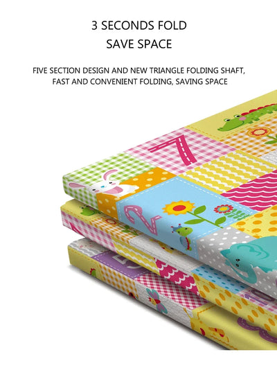 Foldable Baby Play Mat Children's Double-sided Pattern Protection Non-slip Activity Carpet Children's Educational Activity Mat by Smarsty