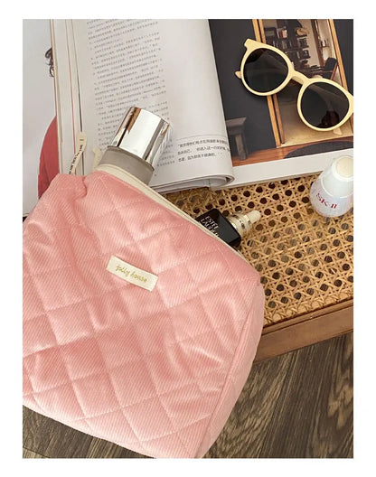 Large Capacity Women's Cosmetic Bags Cases Casual Ladies Small Storage Bag with Zipper Female Travel Clutch Bag Small Handbags - Smarsty