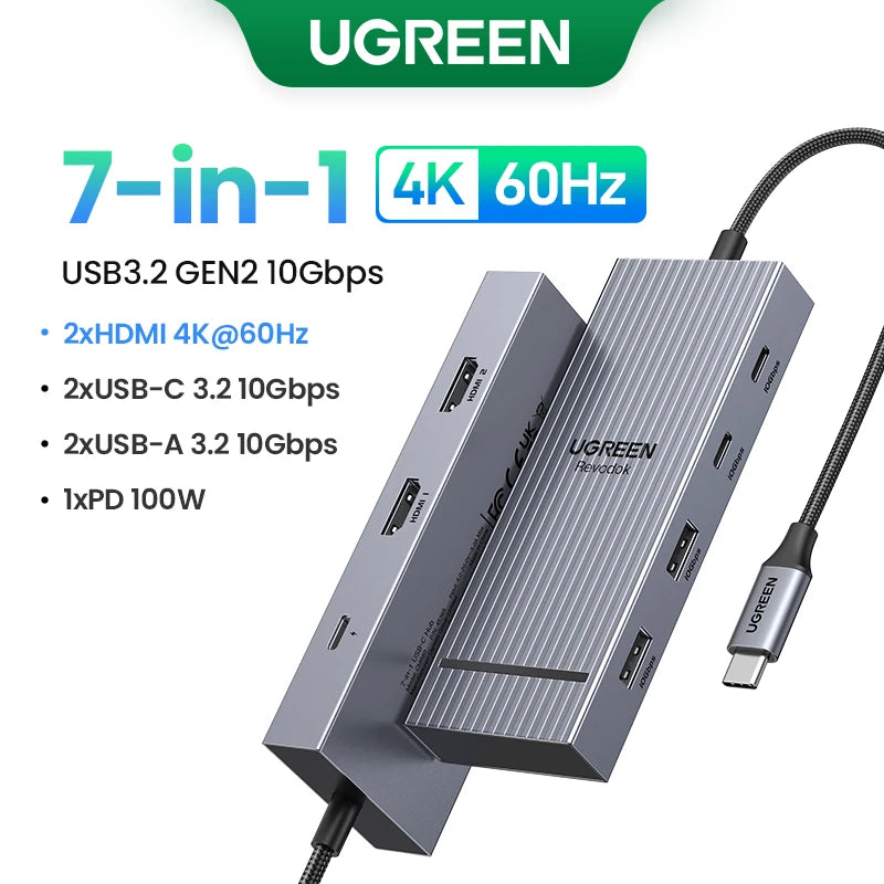 USB C Docking Station HDMI Hub 8K 4K Including RJ45