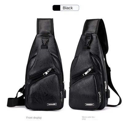 Mens USB Chest Bag With Portable Charging Crossbody - Smarsty