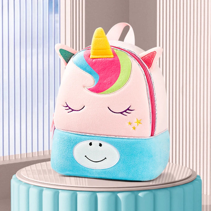 Plush Kindergarten Backpack Anti Lost Cute Design Kids - Smarsty