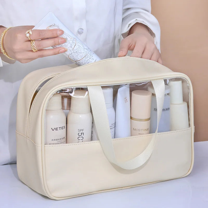 Transparent Travel Cosmetic Bag Large Capacity Waterproof - Smarsty