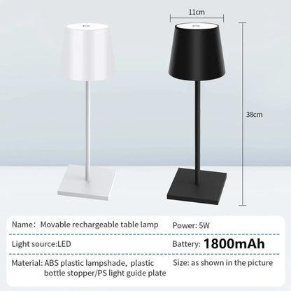 Rechargeable LED Desk Lamp with Touch Dimming Feature - Smarsty