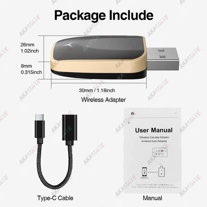 Wireless CarPlay Dongle 2 In 1 Android Auto Adapter - Smarsty