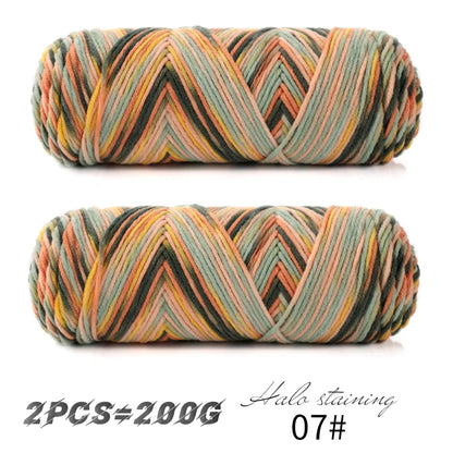 Colorful Dyed Milk Cotton Yarn for Handmade Projects - Smarsty