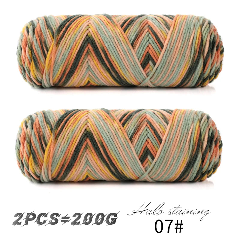 Colorful Dyed Milk Cotton Baby Sweater Yarn for DIY Projects - Smarsty