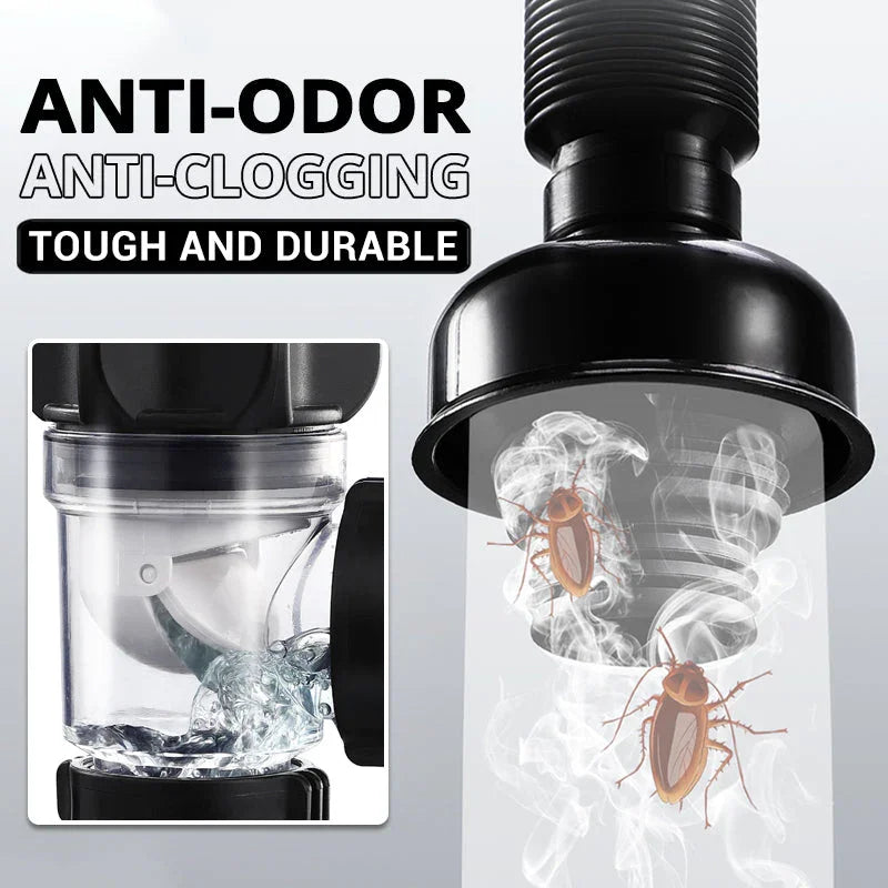 Flexible Anti-Odor Drain Pipe Set for Kitchen and Bathroom - Smarsty
