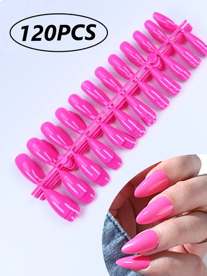 Medium Pink Candy Color Press On Nails Set - Smarsty