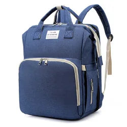 Fashionable Mommy Bag Folding Baby Bed Mother Large Capacity Portable Milk Bottle Diaper Double Shoulder Mom's Bag by Smarsty