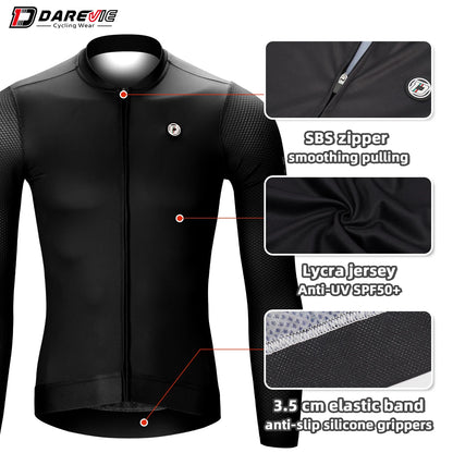 DAREVIE Man Cycling Jersey 2024 Summer Breathable Long Sleeve Men's Cycling Clothing MTB Road Anti-UV Men's Cycling Shirt