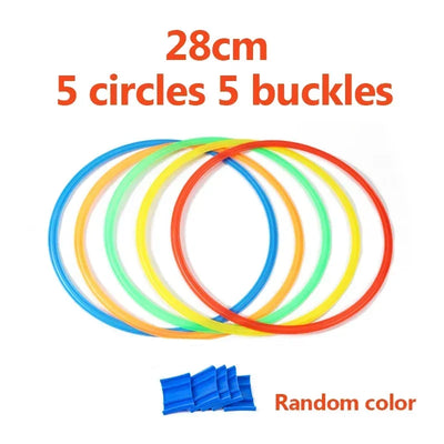 New Outdoor Kids Funny Physical Training Sport Toys Lattice Jump Ring Set Game 10 Hoops 10 Connectors for Park Play Boys Girls - Smarsty