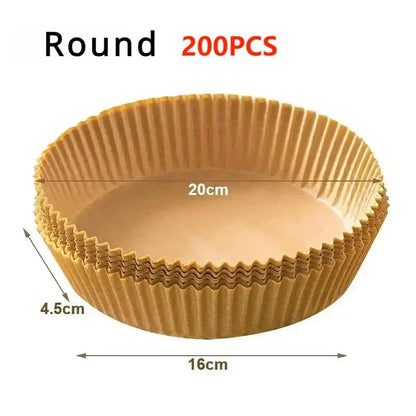 Air Fryer Disposable Baking Paper Mats 50/100PCS Nonstick Absorbent Design - Smarsty