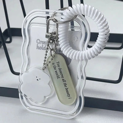 Korea Style Plastic 3inch Card Holder Idol Photo Protective Case Photocard Holder Kawaii Unisex Campus Card Cover - Smarsty