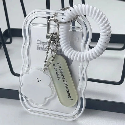 Korea Style Plastic 3inch Card Holder Idol Photo Protective Case Photocard Holder Kawaii Unisex Campus Card Cover