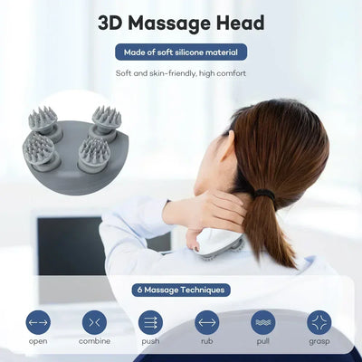 Electric Scalp Massager With Red Light Therapy - Smarsty