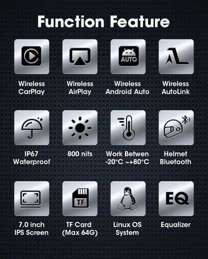 Motorcycle DVR GPS Navigation With CarPlay And Android Auto - Smarsty