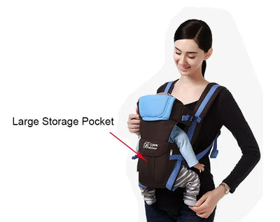 Baby Sling Carrier, 4-in-1 Ergonomic Baby Backpack Carrier, Easily Adjustable Baby Carrier Newborn to Toddler by Smarsty
