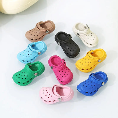 3D New Mini Shoes Shape PVC Shoe Charms for Clogs Accessories Women Beach Bag Sandals Buckle Kids Shoe Pins DIY Shoe Decorations - Smarsty