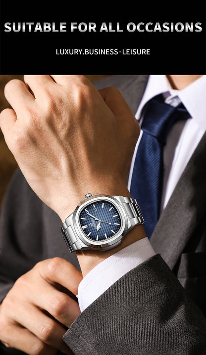 Luxury Waterproof Men's Wristwatch with Luminous Date - Smarsty