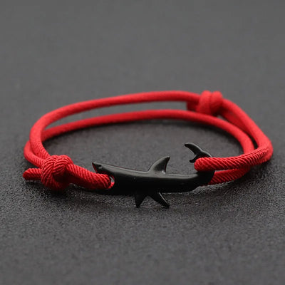 Men’s Adjustable Shark Bracelet Double Layer Rope Strand - Smarsty