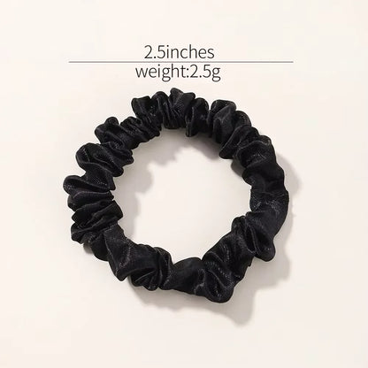 Silk Hair Scrunchies Pack Minimalist Damage Free Elastic - Smarsty