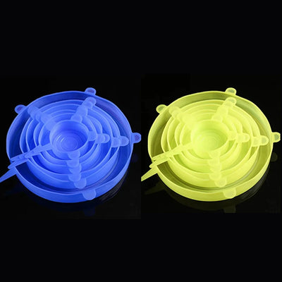 6 Pcs Silicone Cover Stretch Lids for Kitchen Microwave Food Covers Bowl Caps Elastic Silicone Lid Cap Universal Adaptable Lids by Smarsty