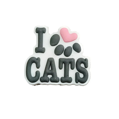 1pc Cute Cartoon Cats PVC Shoe Charms for Clogs Accessories Shoe Decorations Sandals Pins DIY Kids Women Beach Bags Accessories - Smarsty