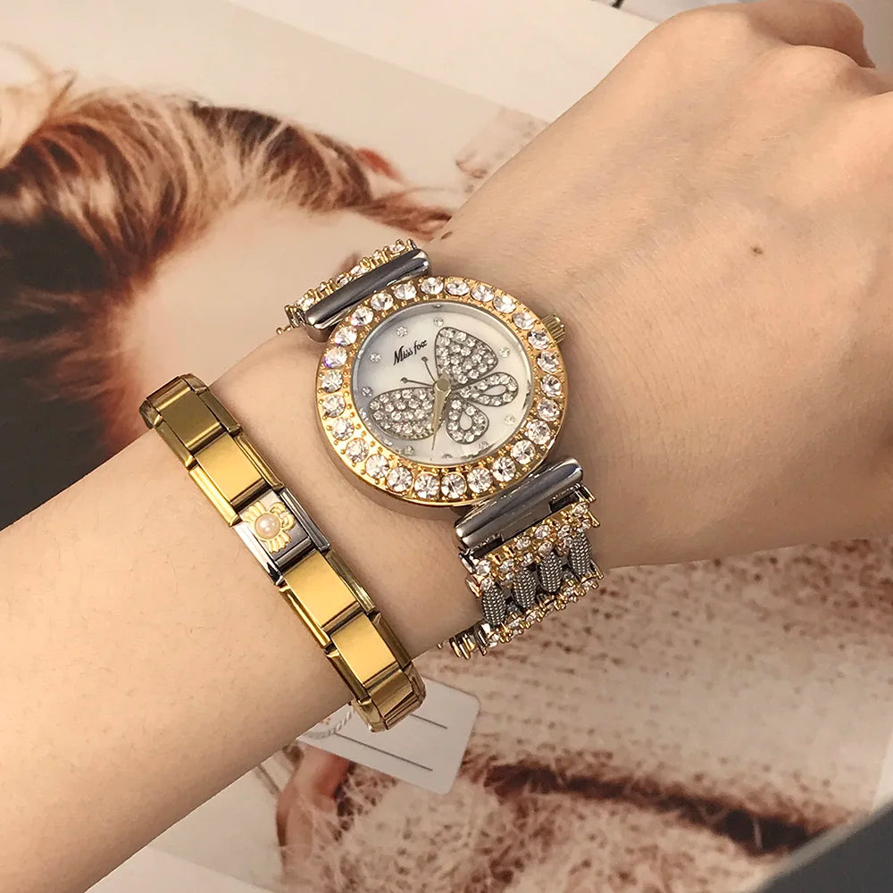 Italian 9mm Charm Link Elastic Stainless Steel Bracelet - Smarsty