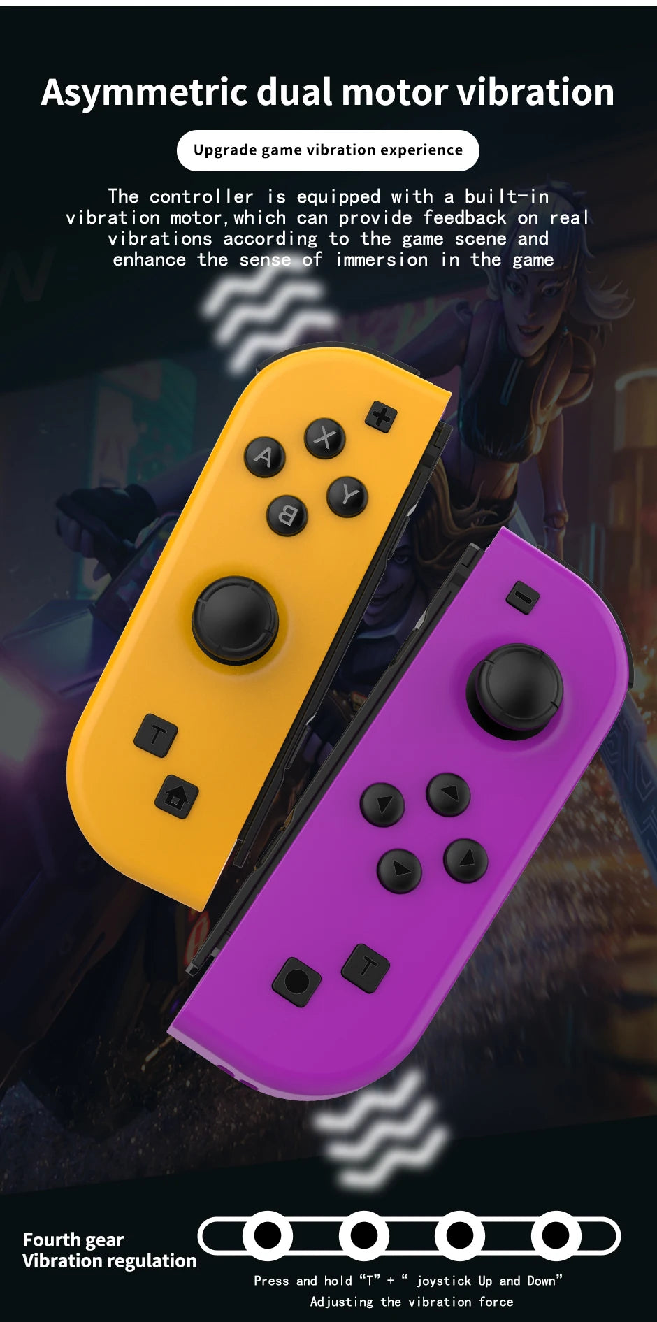 Wireless Joy Pad Controllers for Nintendo Switch with Turbo Function - Smarsty