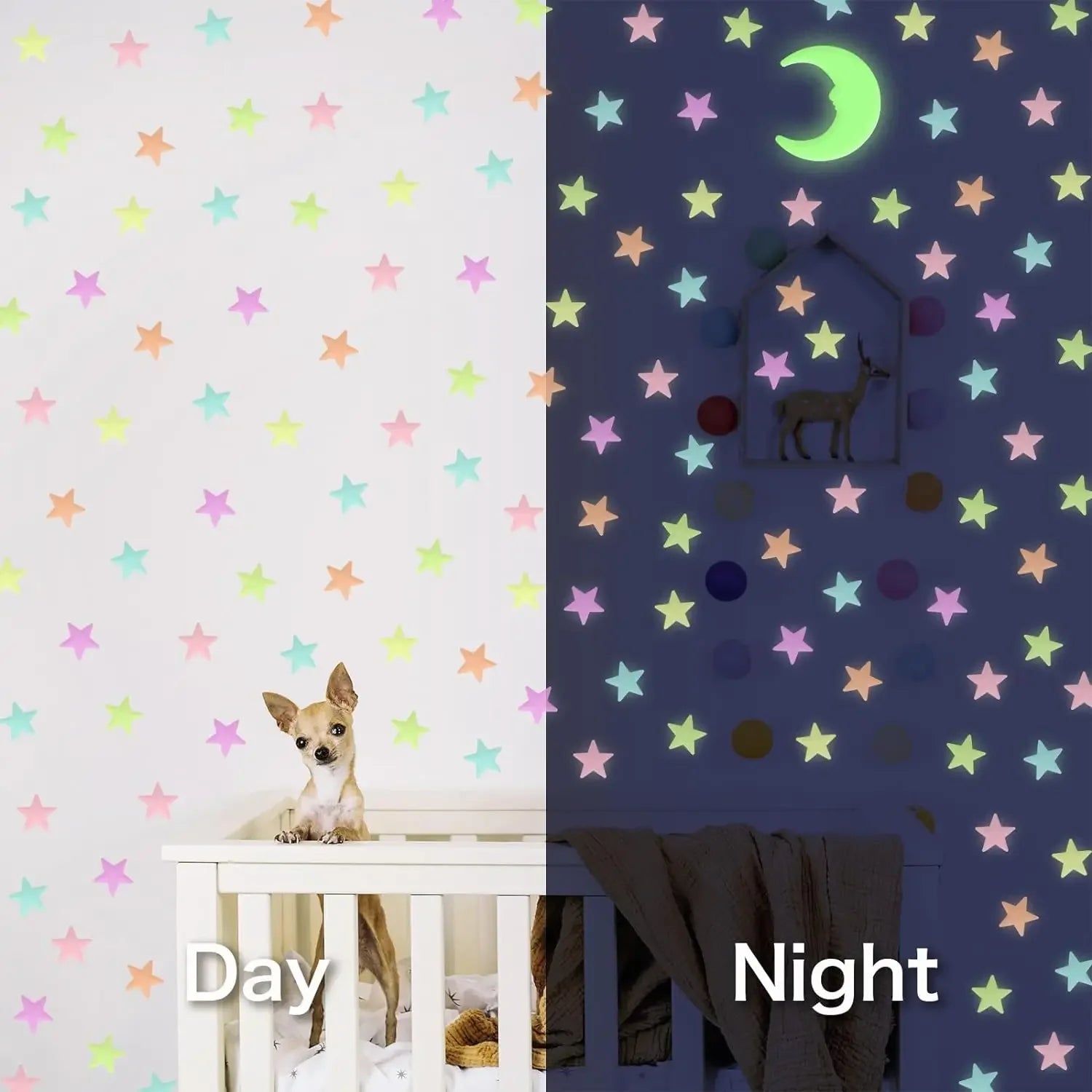 Glow in The Dark Stars Wall Stickers for Kids - Smarsty