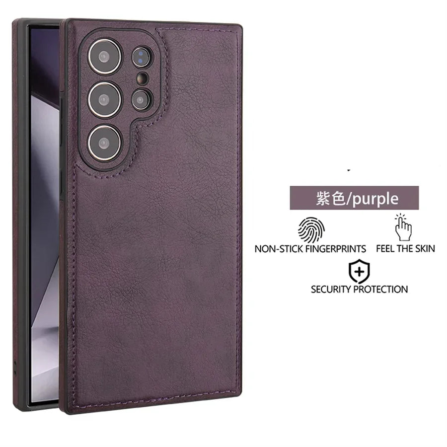 Premium PU Leather Shockproof Phone Case With Slim Bumper - Smarsty