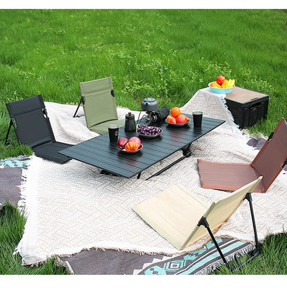 TARKA Camping Single Lazy Chair Park Backrest Relaxing Chairs Lightweight Folding Chairs Outdoor Foldable Beach Picnic Chairs