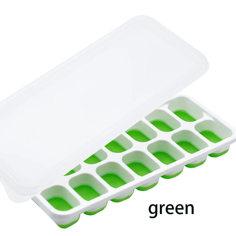 14 Grid Ice Cube Tray Silicone Mold Square Ice Cube Tray Mold Ice Cube Maker Non-toxic Durable Bar Pub Wine Ice Blocks Maker - Smarsty
