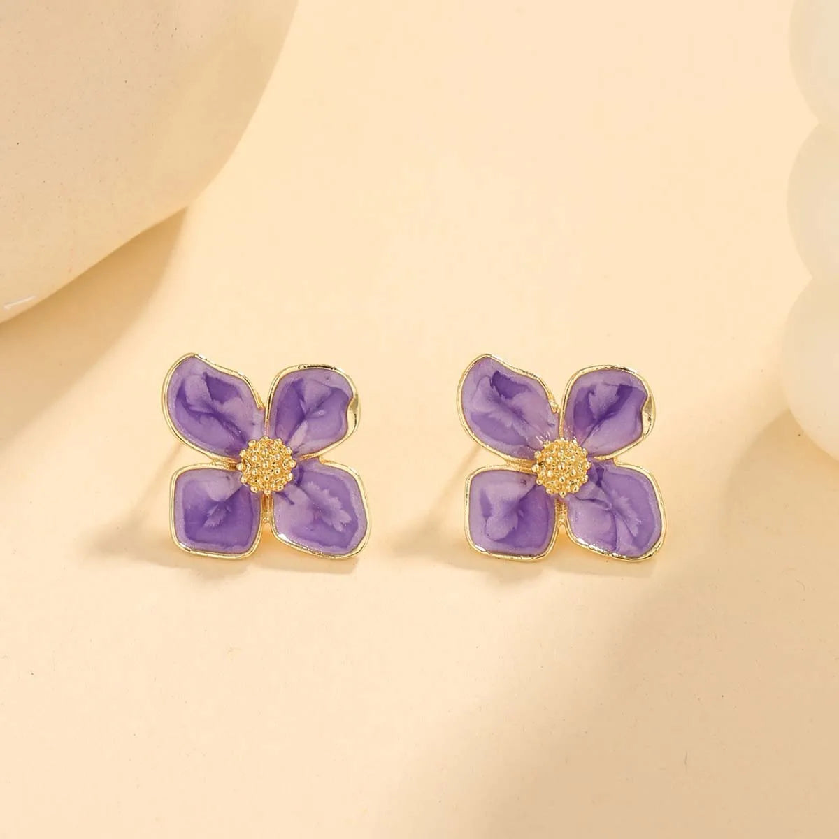Vintage Sweet Flower Stud Earrings For Women Bridal - Smarsty