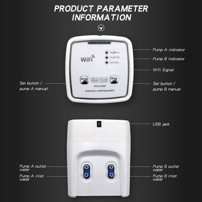 Smart WiFi Watering System with Double Pump Automation - Smarsty