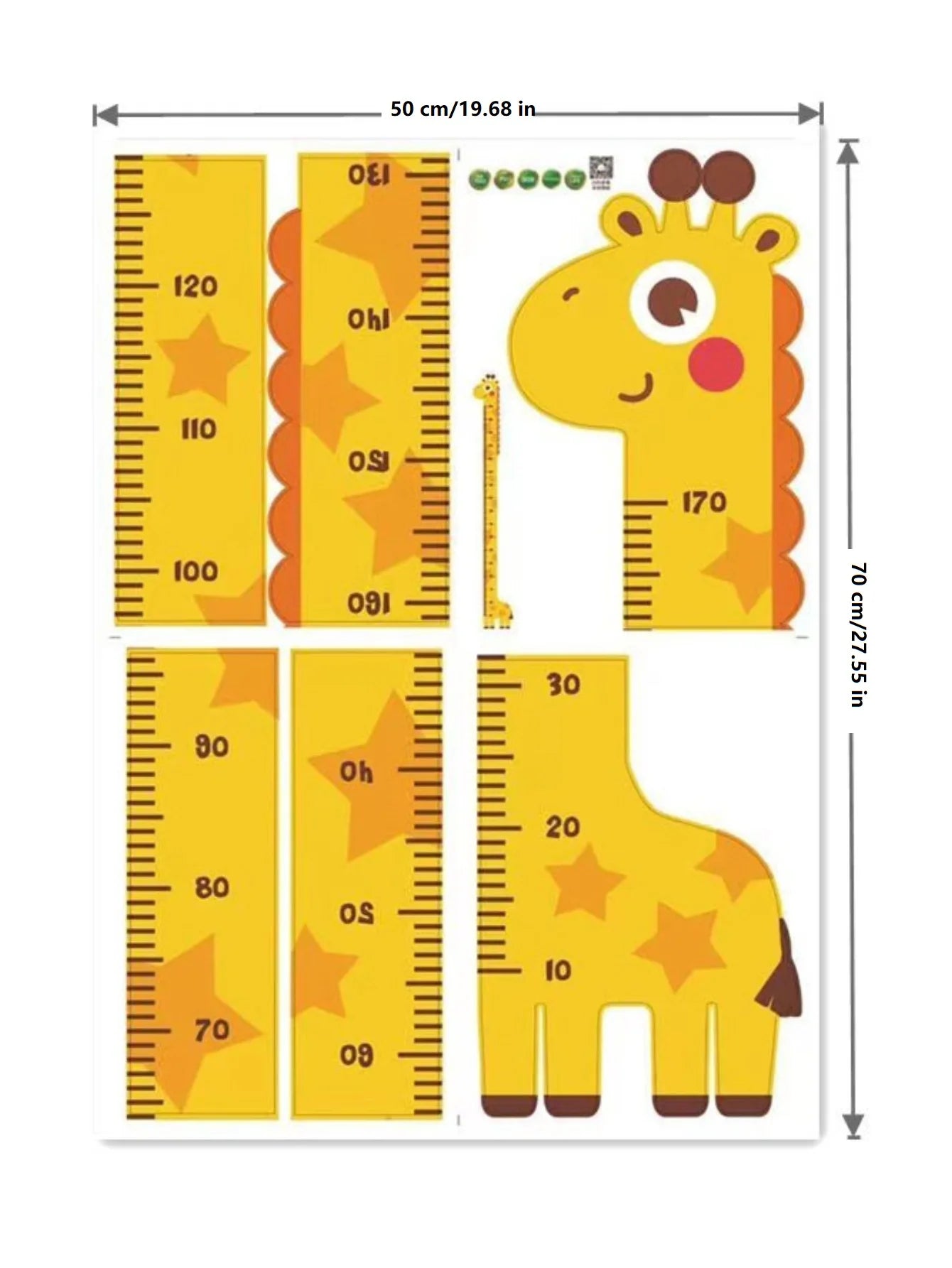 Cute Cartoon Unicorn Height Measuring Wall Stickers for Kids - Smarsty