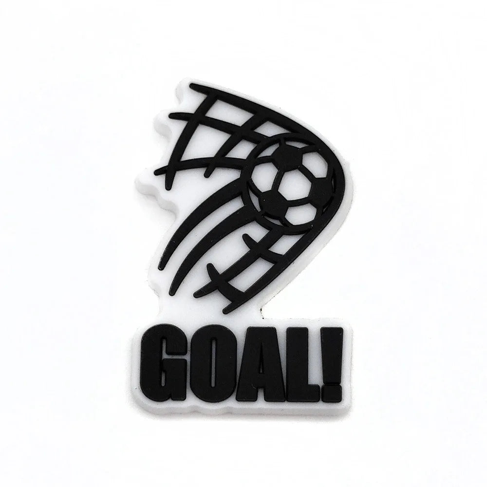Sprot Soccer Football Shoe Charms Pin for Crocs Accessories Charms Clogs Slides DIY Shoe Decoration Buckle Party Gifts