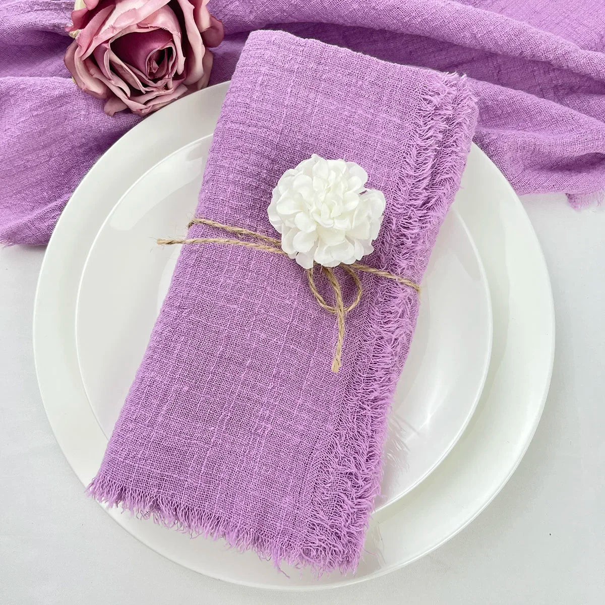 Reusable Cotton Wedding Napkins for Rustic Table Decor - Smarsty