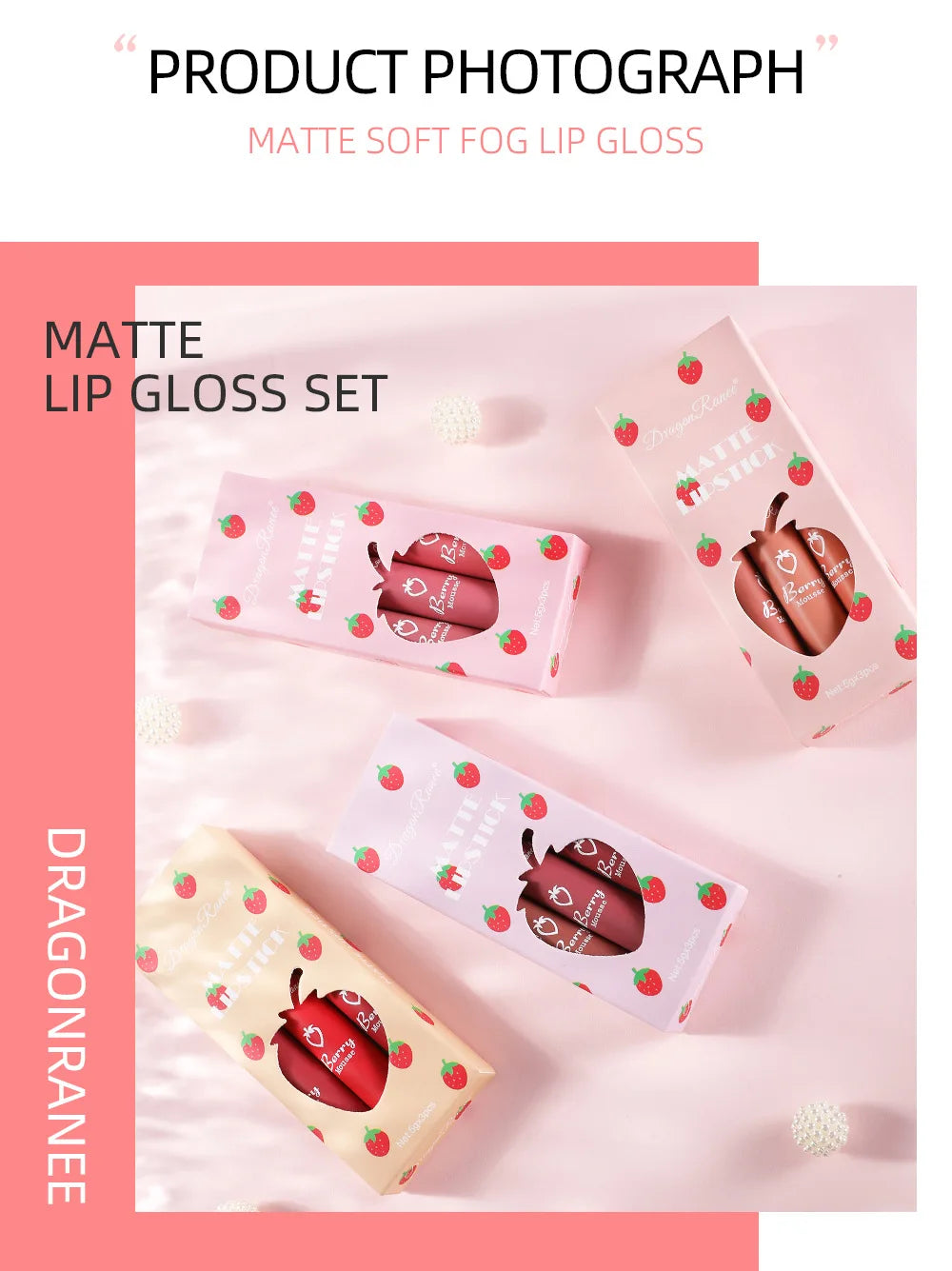 3 PCS Velvet Matte Lip Gloss Set for Hydration - Smarsty