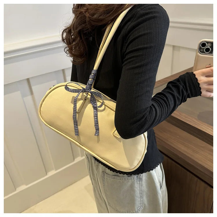 Large Capacity Silver Women Shoulder Bag Daily Use Casual - Smarsty