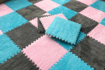 Soft Plush Children's Mat Baby Play Mat Baby Toys Eva Foam Puzzle Carpet In Children's Room Keep Warm Playmat 30*30*1CM by Smarsty