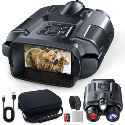 4K Night Vision Binoculars 3inch Screen 8X Digital Zoom With Tactical Light 5000mAh Rechargeable Infrared Vision Night Goggle - Smarsty