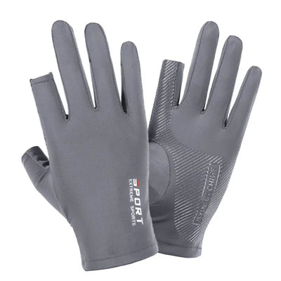 Breathable Ice Silk Sunscreen Gloves For Outdoor Use - Smarsty