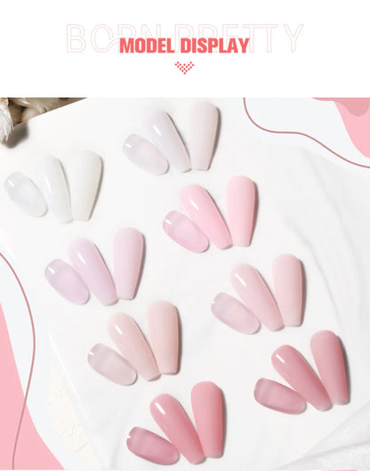 Born Pretty Milky Pink Rubber Base Gel Polish 15ml Self Leveling Formula - Smarsty