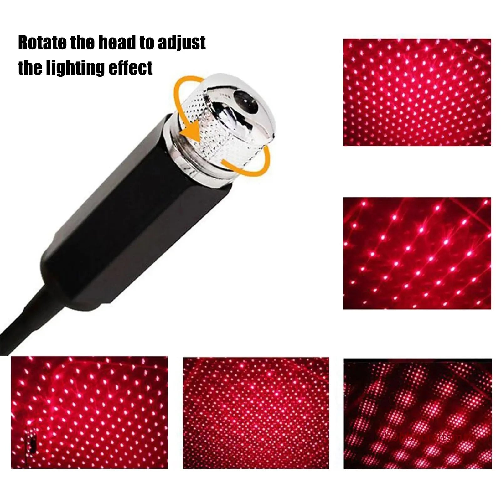 Mini LED Car Roof Star Night Light Projector Atmosphere Galaxy Lamp USB Decorative Adjustable for Auto Roof Room Ceiling Decor - Smarsty