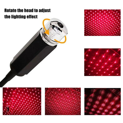 Mini LED Car Roof Star Night Light Projector Atmosphere Galaxy Lamp USB Decorative Adjustable for Auto Roof Room Ceiling Decor - Smarsty