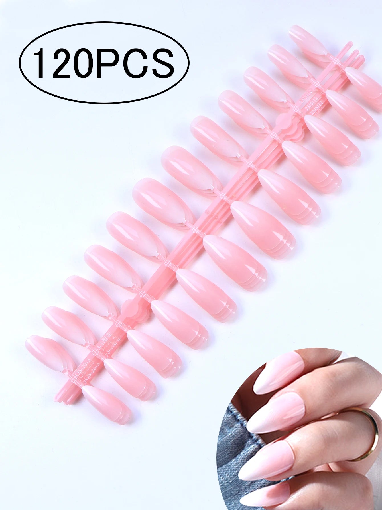 Medium Pink Candy Color Press On Nails Set - Smarsty