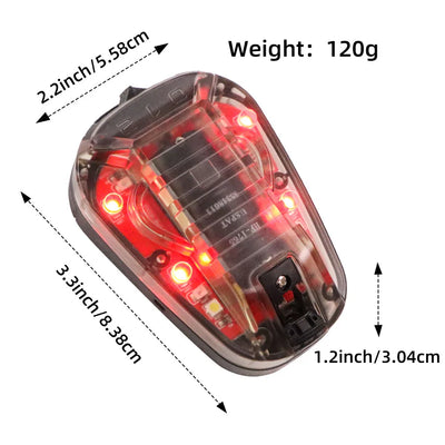 BOOIU Tactical Helmet Light Signal Light with LED IR/Strobe IFF Helmet Light Flashlight Survival Signal Light for Outdoor Sport by Smarsty